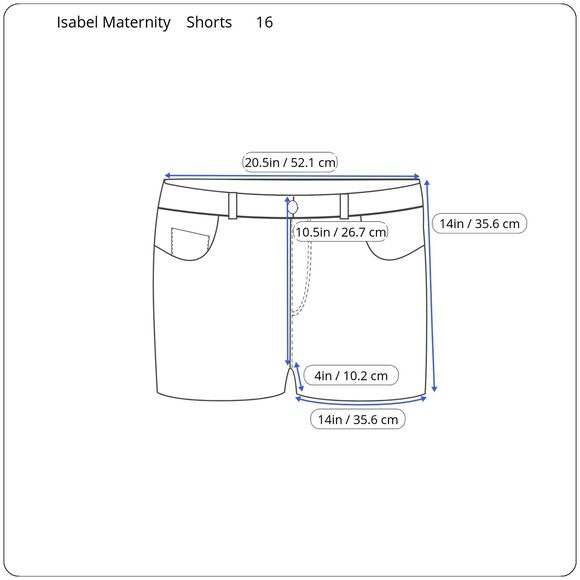 Isabel Maternity Denim Shorts Size 16 Acid Wash Side Panels Summer Beachy Comfy - Picture 10 of 10